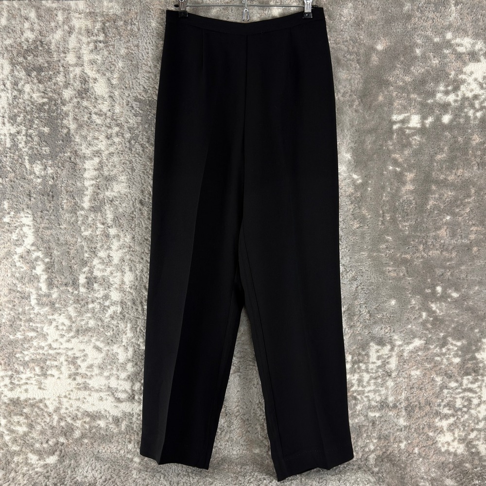Dressbarn Size 6 Straight Leg Career Workwear Trousers Pants Black Women